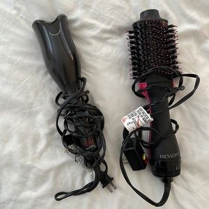 Chi Spin & Curl and Revlon blowout brush